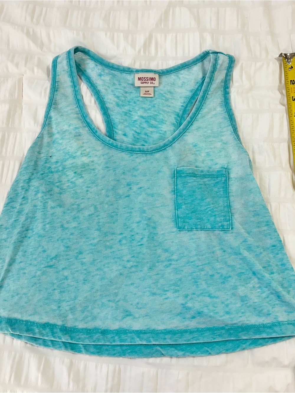 Mossimo Supply Co. Light Aqua Pocket Racerback Tank